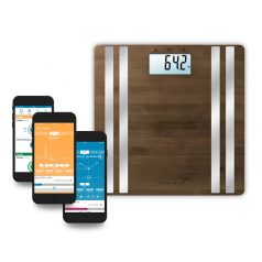   MEDISANA BS 552 Connect bambusz testösszetétel-elemző mérleg (sötét)