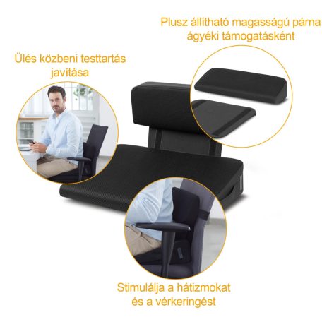 MEDISANA OL 350 Ék alakú Memóriahabos melegítő párna ágyéki támasszal