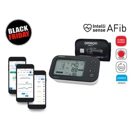 OMRON M7 Intelli IT AFib felkaros okos-vérnyomásmérő pitvarfibrilláció (Intellisense AFib) üzemmóddal
