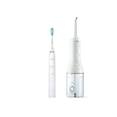 Philips SONICARE DIAMONDCLEAN 9000 SZÓNIKUS ELEKTROMOS FOGKEFE ÉS FOGKÖZTISZTÍTÓ DUPLA CSOMAG, FEHÉR HX3866/41